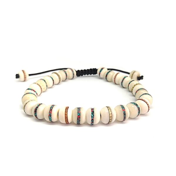 Pulsera Mala Hueso Arcoíris